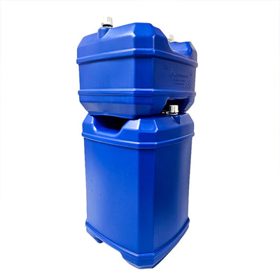 WaterPrepared ReadyJug 7 Gal Stackable Water Storage Container, Blue, 4 Pack