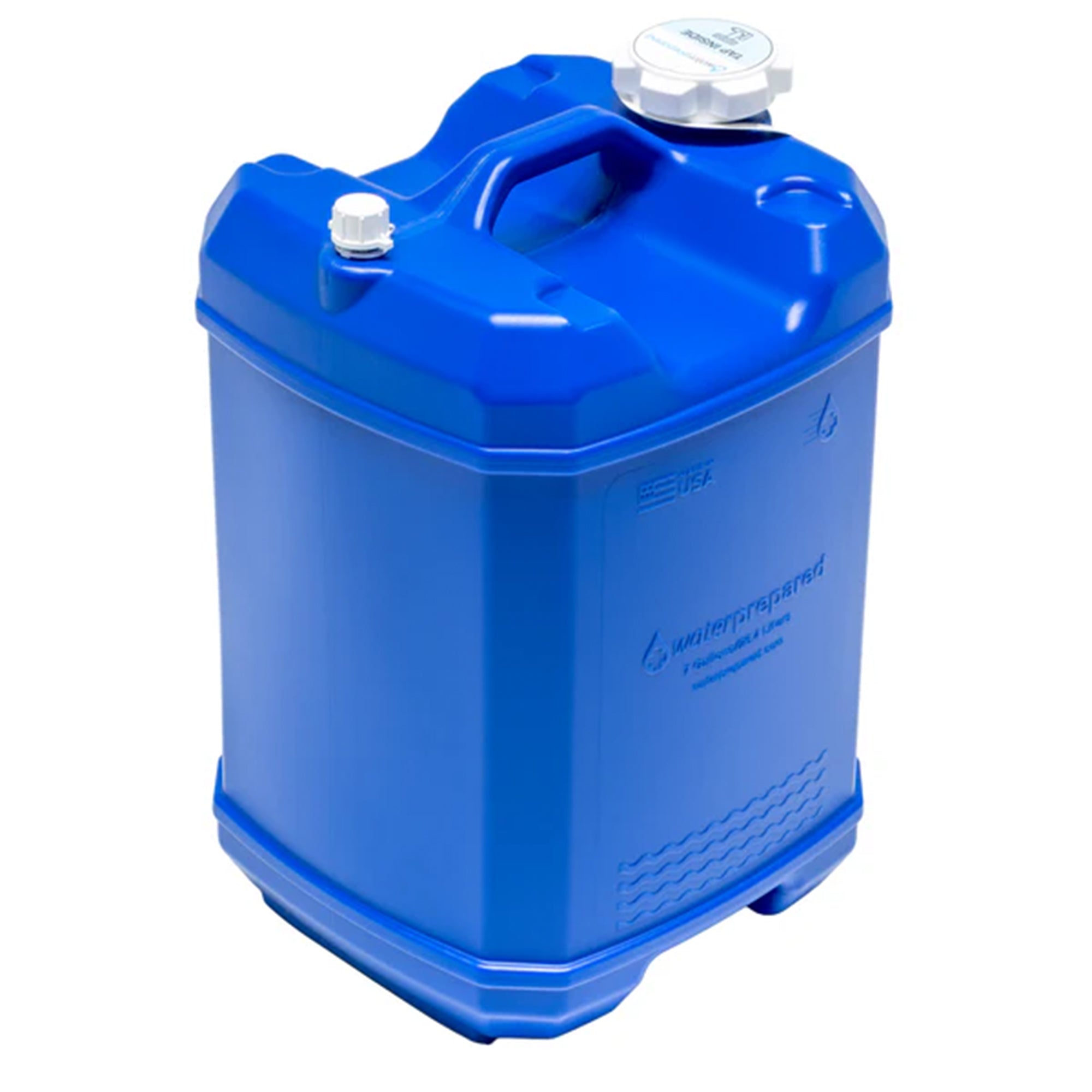 WaterPrepared ReadyJug 7 Gal Stackable Water Storage Container, Blue, 4 Pack
