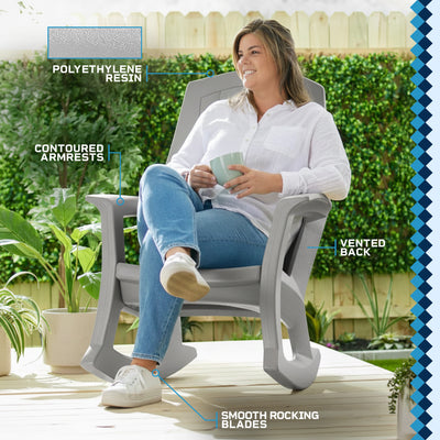 Semco Rockaway Heavy Duty All-Weather Outdoor Patio or Deck Rocking Chair (Used)