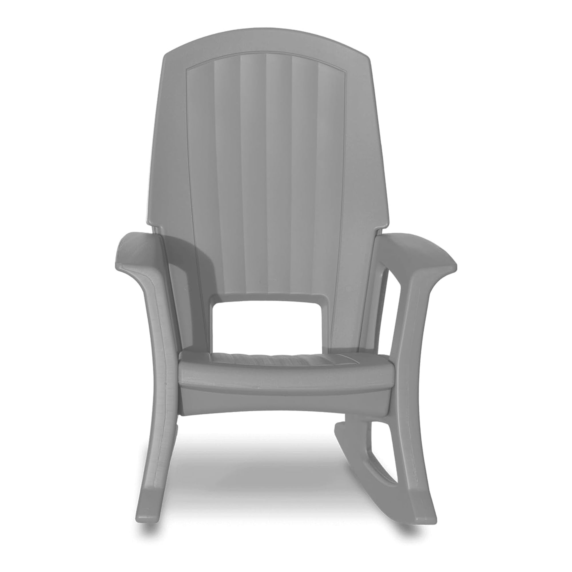 Semco Rockaway Heavy Duty All-Weather Outdoor Rocking Chair, Gray (Open Box)