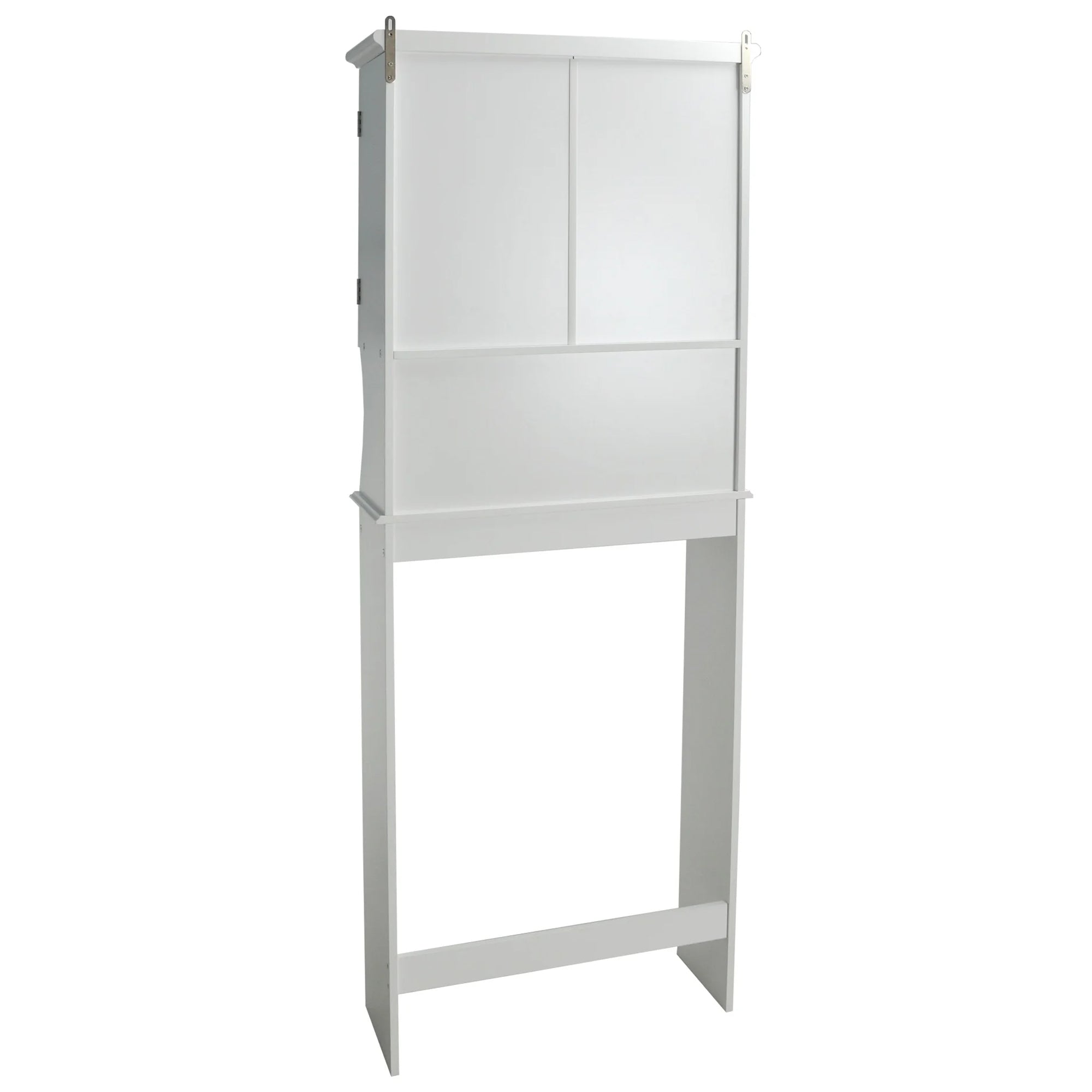Redmon Louvered Over-The-Toilet Space Saver Cabinet, Adjustable Shelf, White - VMInnovations
