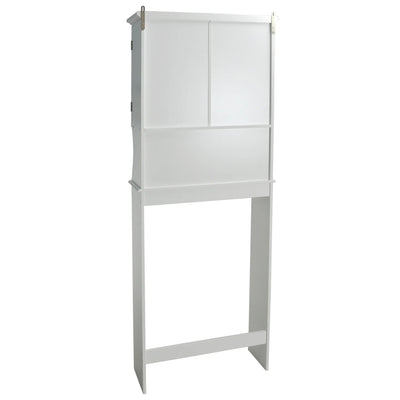 Redmon Louvered Over-The-Toilet Space Saver Cabinet, Adjustable Shelf, White - VMInnovations