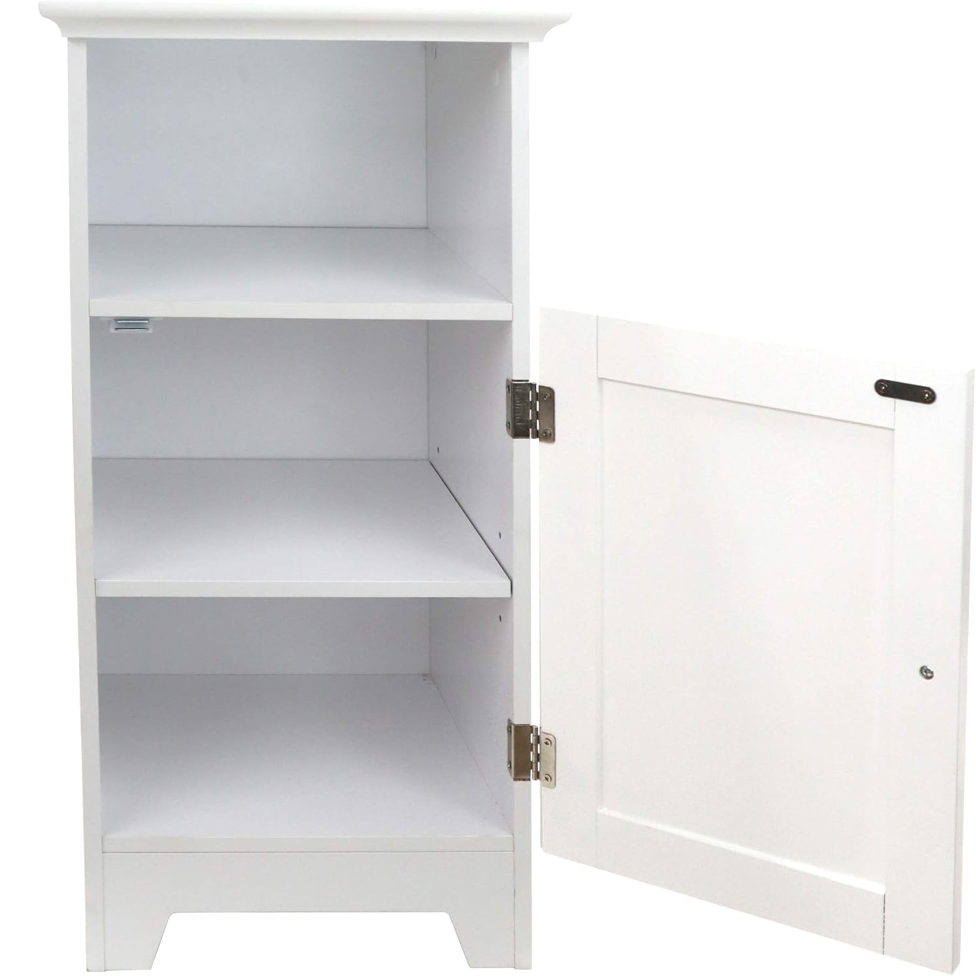 Redmon Shaker Style Single Door Cabinet, Bathroom Storage Organizer, White - VMInnovations
