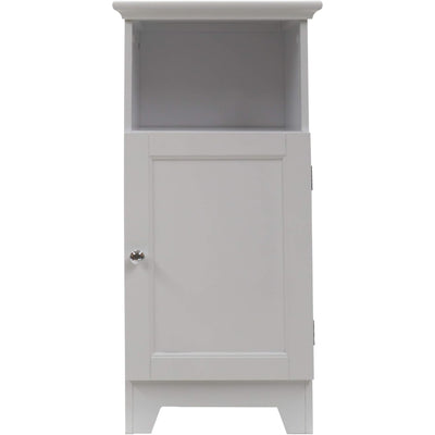 Redmon Shaker Style Single Door Cabinet, Bathroom Storage Organizer, White - VMInnovations