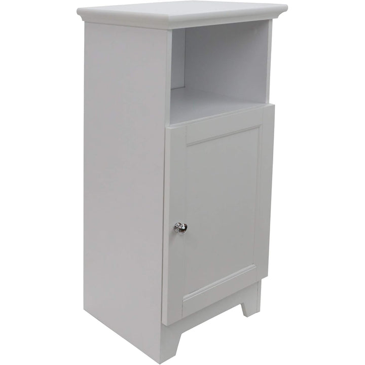 Redmon Shaker Style Single Door Cabinet, Bathroom Storage Organizer, White