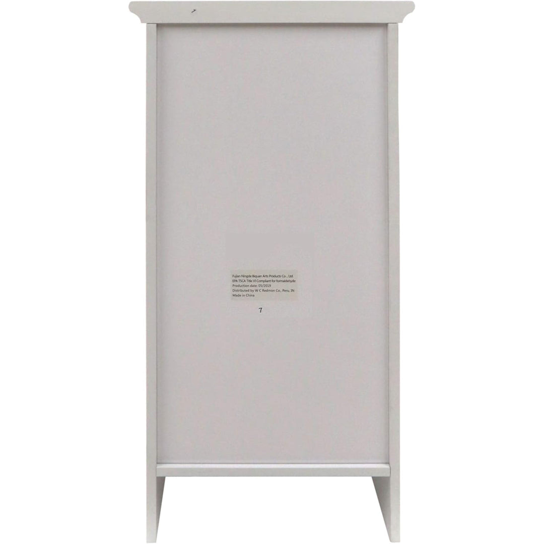 Redmon Shaker Style Single Door Cabinet, Bathroom Storage Organizer, White