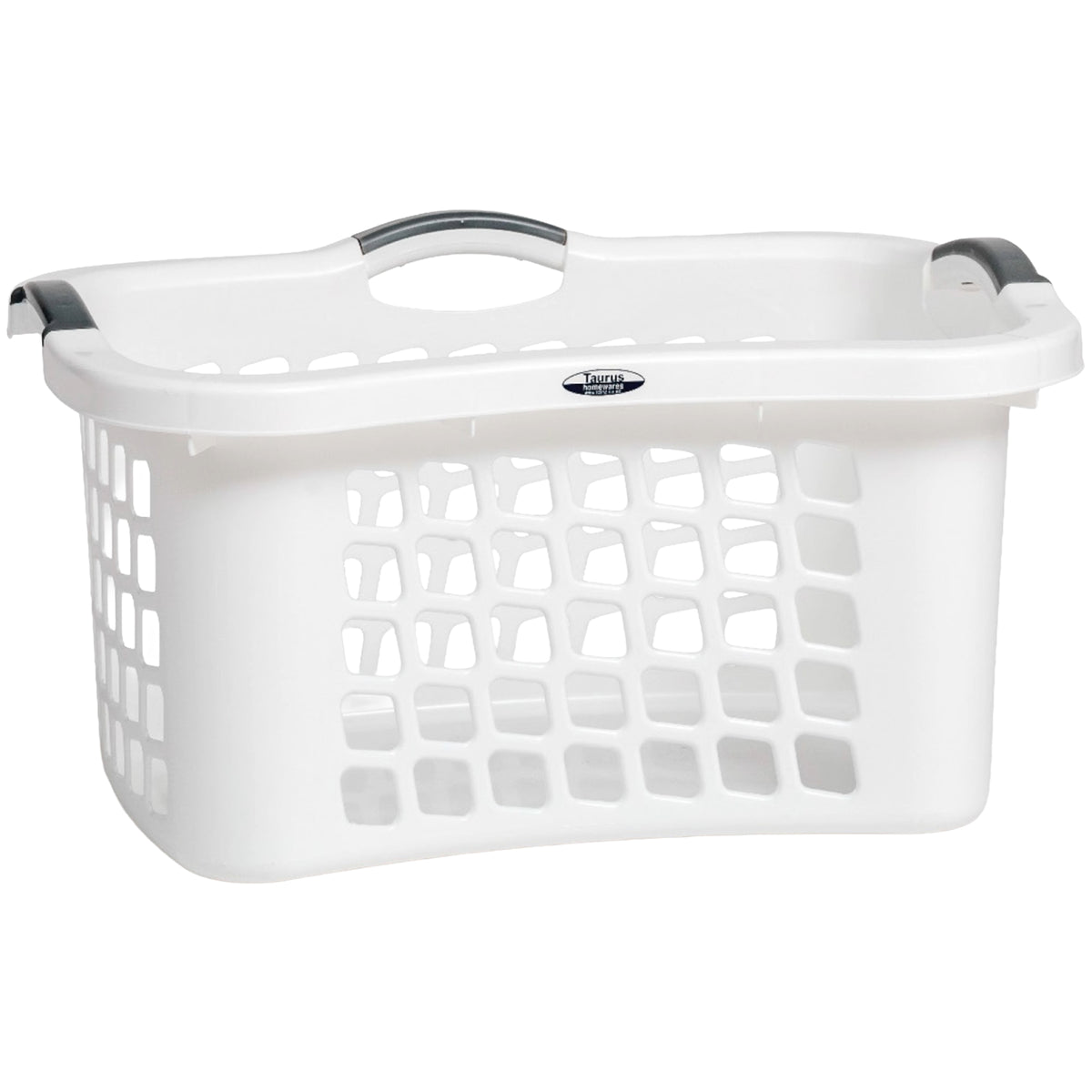 Comfort Grip Clothes Basket, Plastic Laundry Storage w/3 Handles(Open Box)