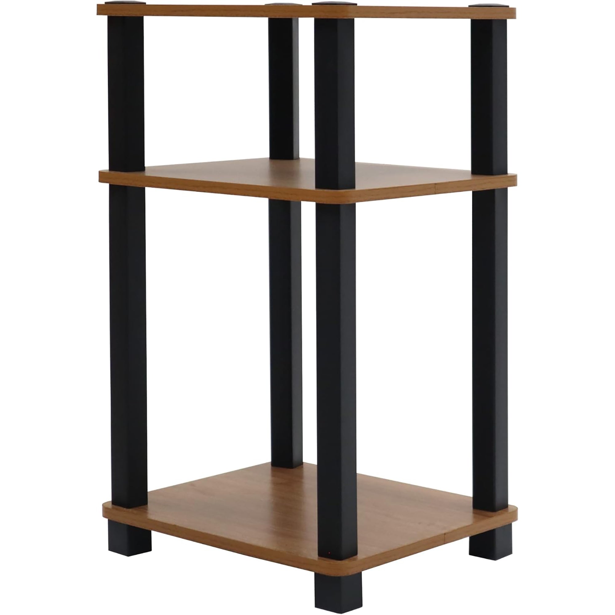 Redmon 3-Tier Shelf Side Table, Freestanding Storage Unit, Woodgrain (Open Box)