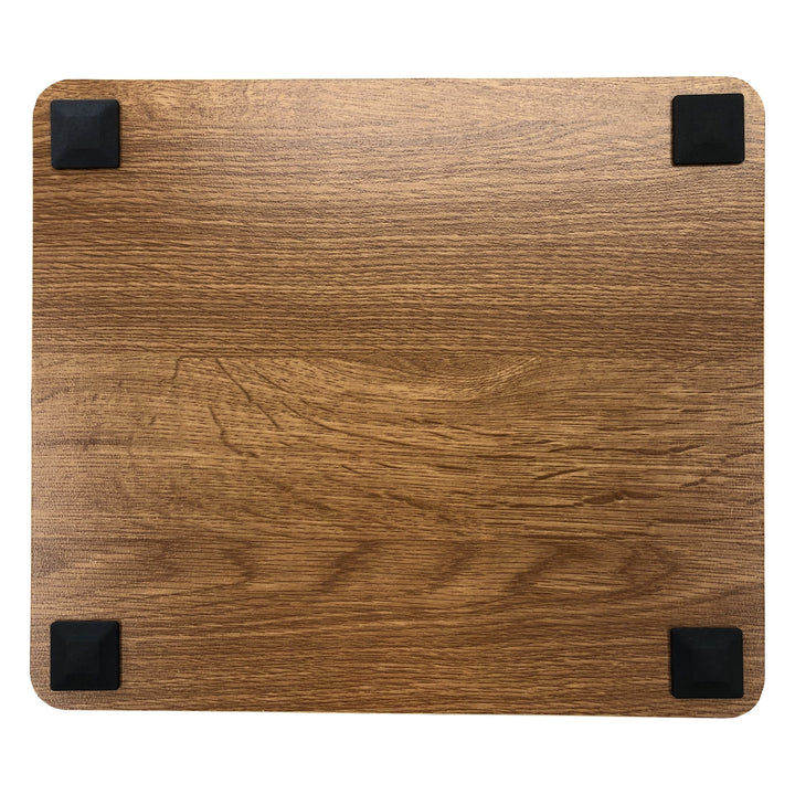 Redmon 3-Tier Shelf Side Table, Freestanding Storage Unit, Oak Woodgrain