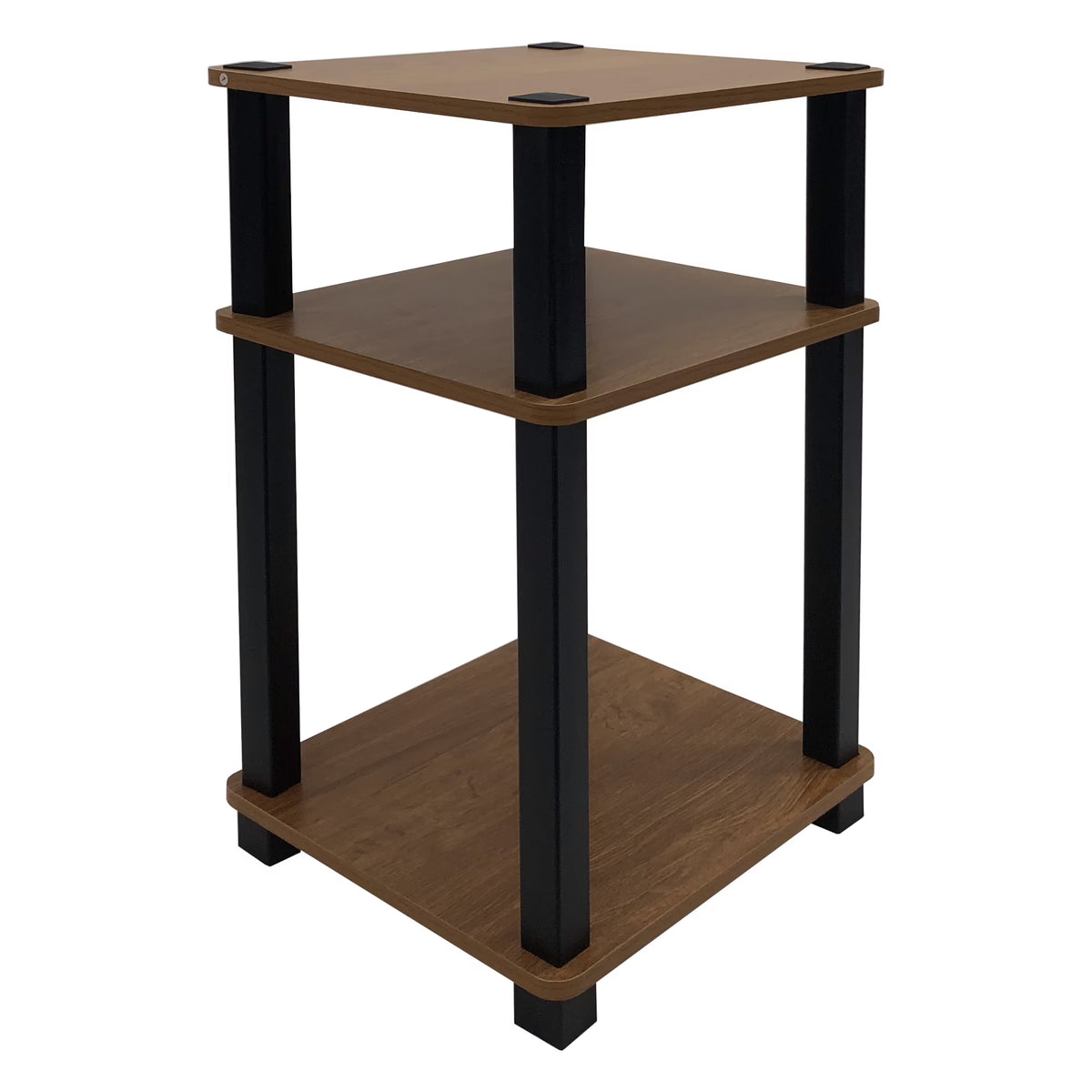 Redmon 3-Tier Shelf Side Table, Freestanding Storage Unit, Woodgrain (Open Box)