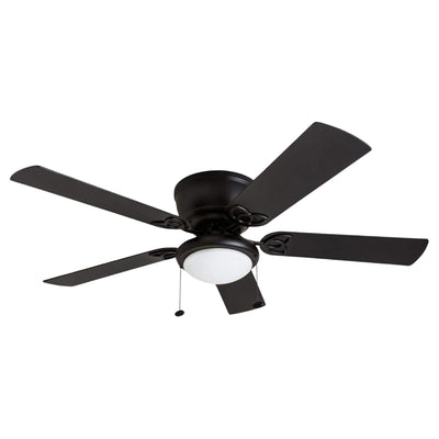 Prominence Home 52" Indoor LED Ceiling Fan w/Pull Chain, Matte Black (Open Box)
