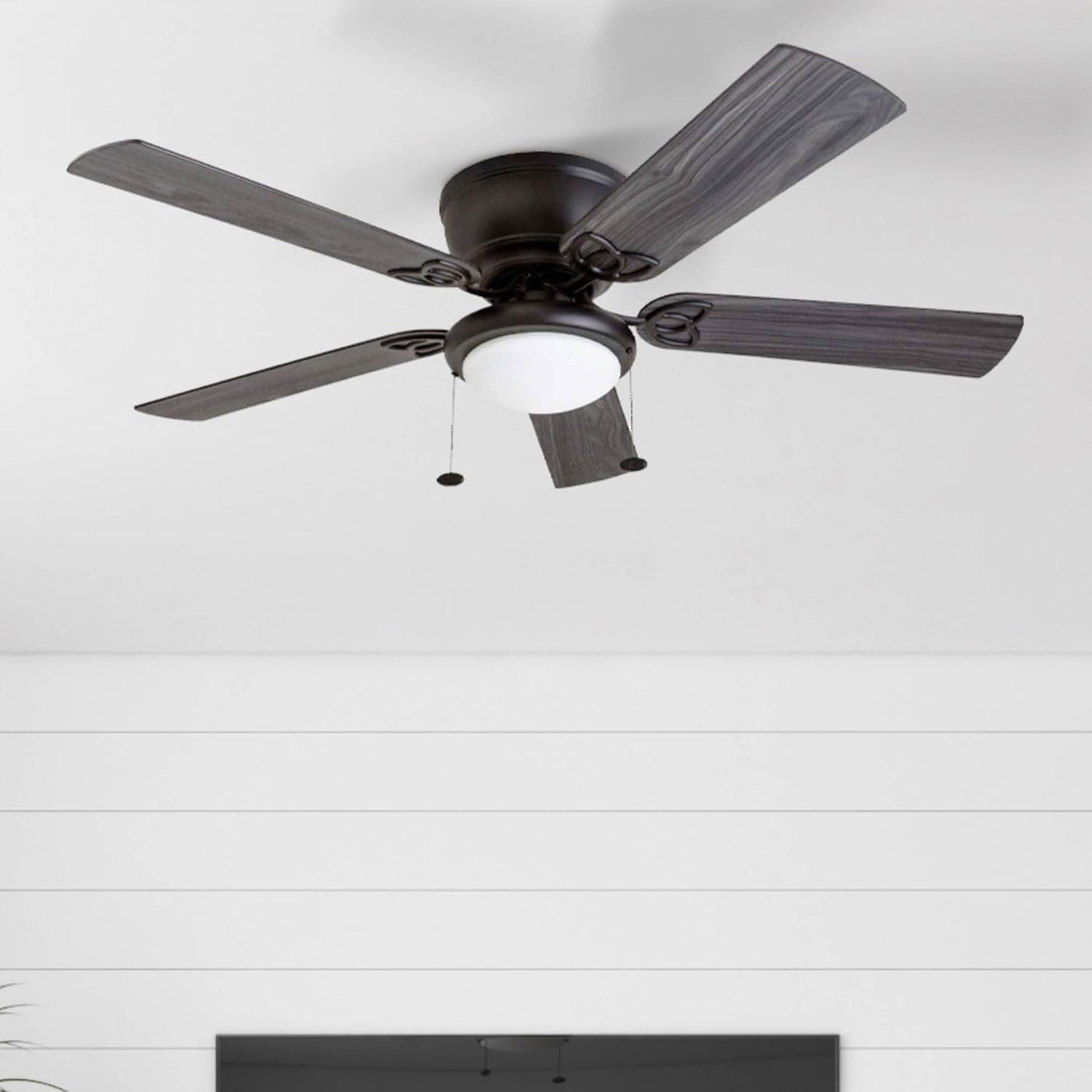 Prominence Home 52" Indoor LED Ceiling Fan w/Pull Chain, Matte Black (Open Box)