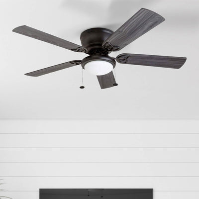 Prominence Home 52" Indoor LED Ceiling Fan w/Pull Chain, Matte Black (Open Box)