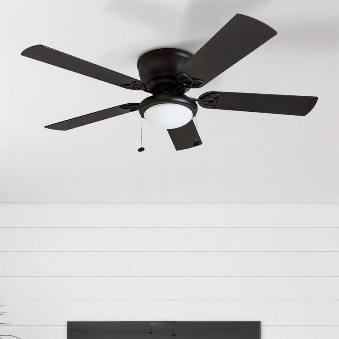 Prominence Home Benton 52" Indoor LED Ceiling Fan with Pull Chain, Matte Black