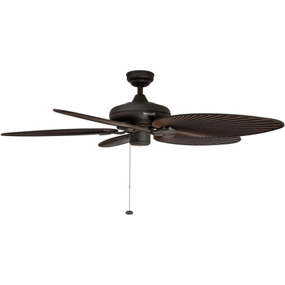 Honeywell Palm Island 52 Inch Tropical Ceiling Fan, No Light, Bronze (Used)