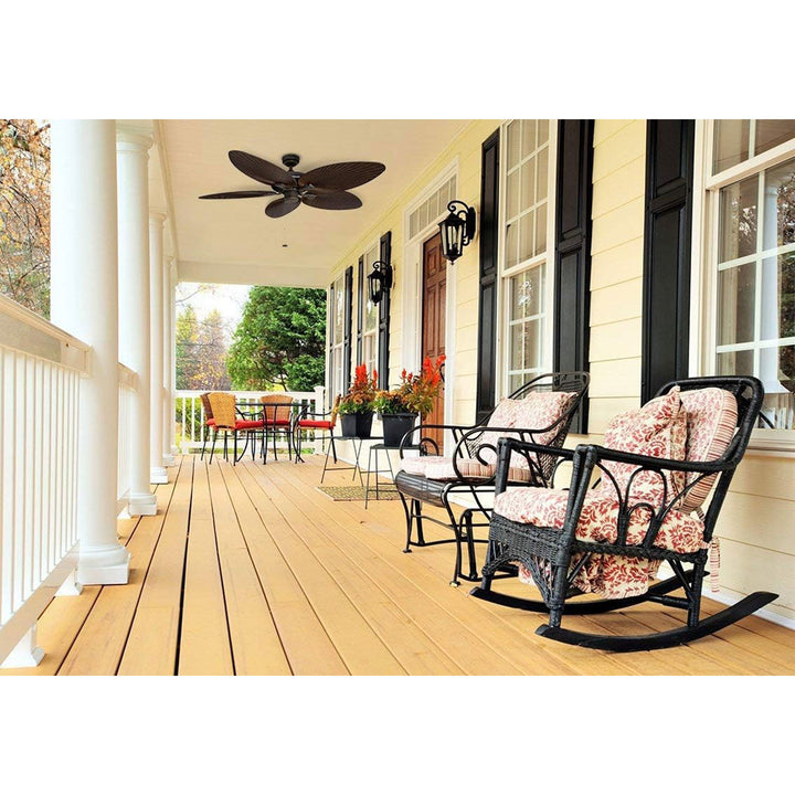 Honeywell Palm Island 52 Inch Tropical Ceiling Fan, No Light, Oil Rubbed Bronze