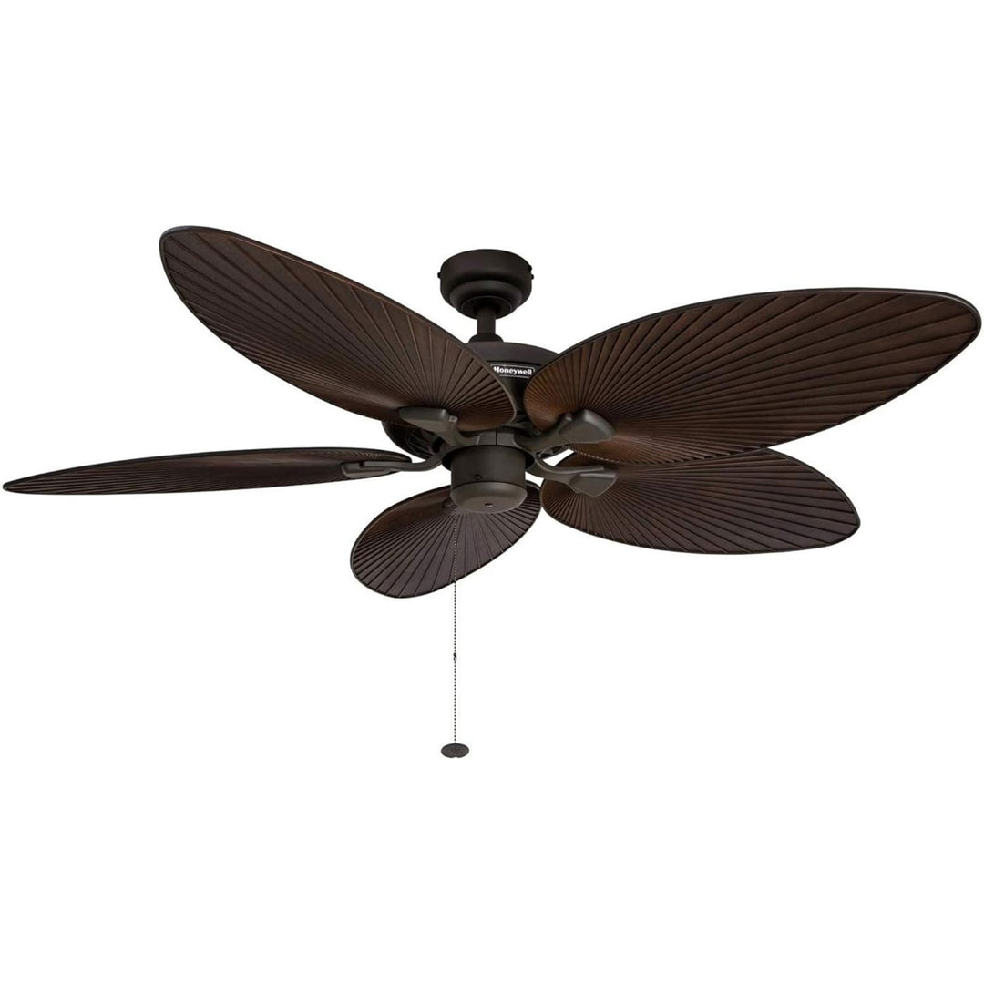 Honeywell Palm Island 52 Inch Tropical Ceiling Fan, No Light, Oil Rubbed Bronze