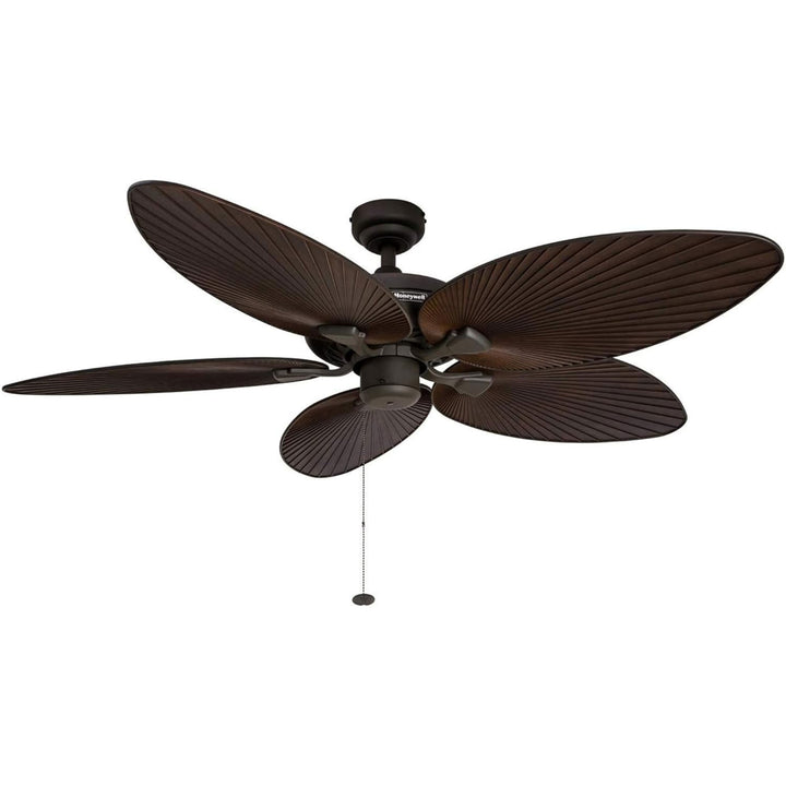 Honeywell Palm Island 52 Inch Tropical Ceiling Fan, No Light, Oil Rubbed Bronze