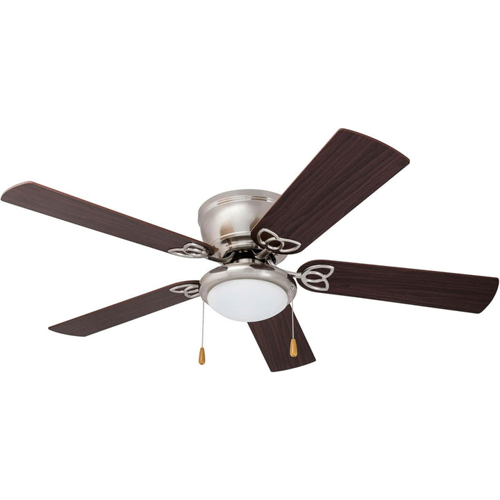Prominence Home Benton 52" Indoor LED Ceiling Fan w/ Pull Chain, Brushed Nickel