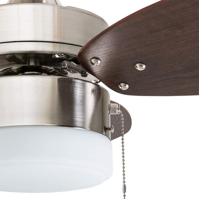 Honeywell Ocean Breeze 30 Inch Indoor Ceiling Fan w Light, Brushed Nickel (Used)