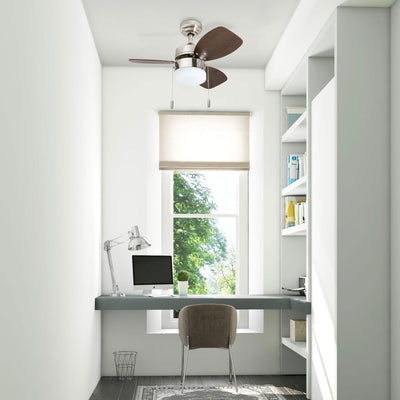 Honeywell Ocean Breeze 30 Inch Indoor Ceiling Fan w Light, Brushed Nickel (Used)