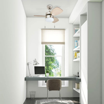 Honeywell Ocean Breeze 30 Inch Indoor Ceiling Fan w Light, Brushed Nickel (Used)