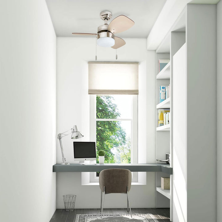 Honeywell Ocean Breeze 30" Indoor Ceiling Fan w/Light, Brushed Nickel (Open Box)