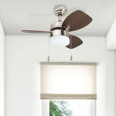 Honeywell Ocean Breeze 30 Inch Indoor Ceiling Fan w Light, Brushed Nickel (Used)