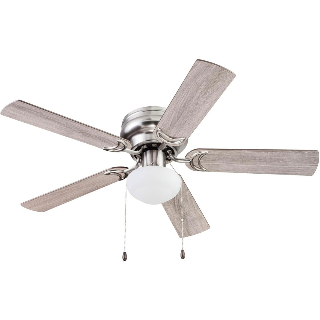 Prominence Home Alvina 44" Indoor LED Ceiling Fan with Pull Chain, Satin Nickel