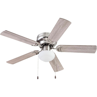 Prominence Home Alvina 44" Indoor LED Ceiling Fan with Pull Chain, Satin Nickel - VMInnovations