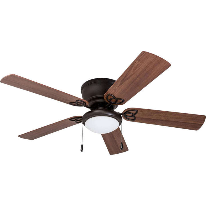 Prominence Home Benton 52 Inch Indoor LED Ceiling Fan with Pull Chain, Bronze