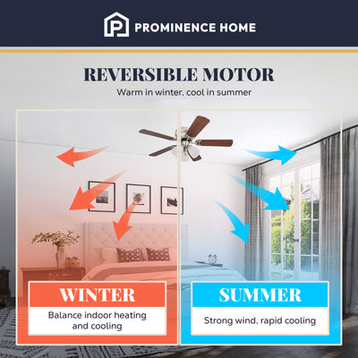 Prominence Home Whitley 42 Inch Indoor Ceiling Fan with Pull Chain, (Open Box) - VMInnovations