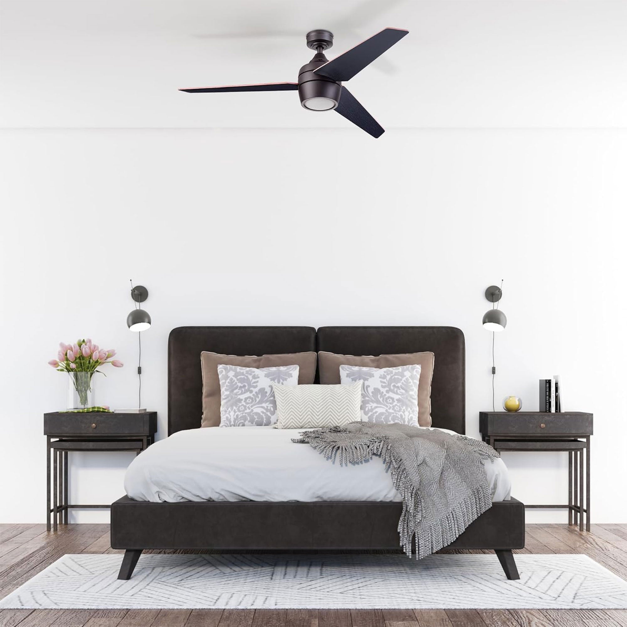 Honeywell Eamon Ceiling Fan, Quiet Motor and Remote Control, Bronze (Open Box)