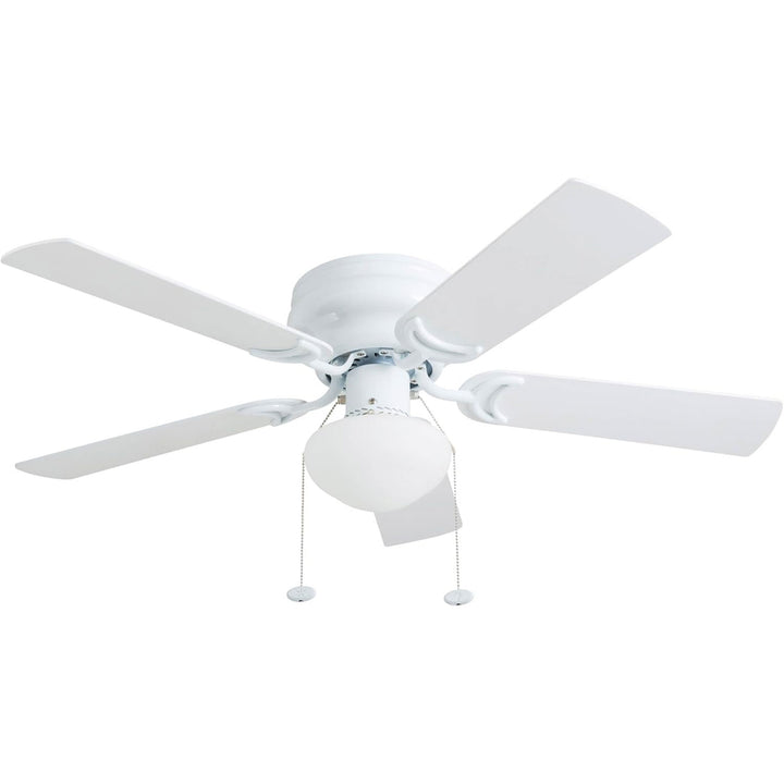 Prominence Home Alvina Traditional 42” Flush Mount Ceiling Fan with Light, White