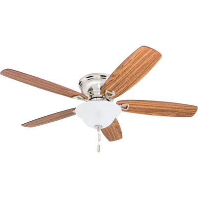 Glen Alden 52 Inch Indoor Ceiling Fan with Bowl Light, Brushed Nickel (Open Box) - VMInnovations