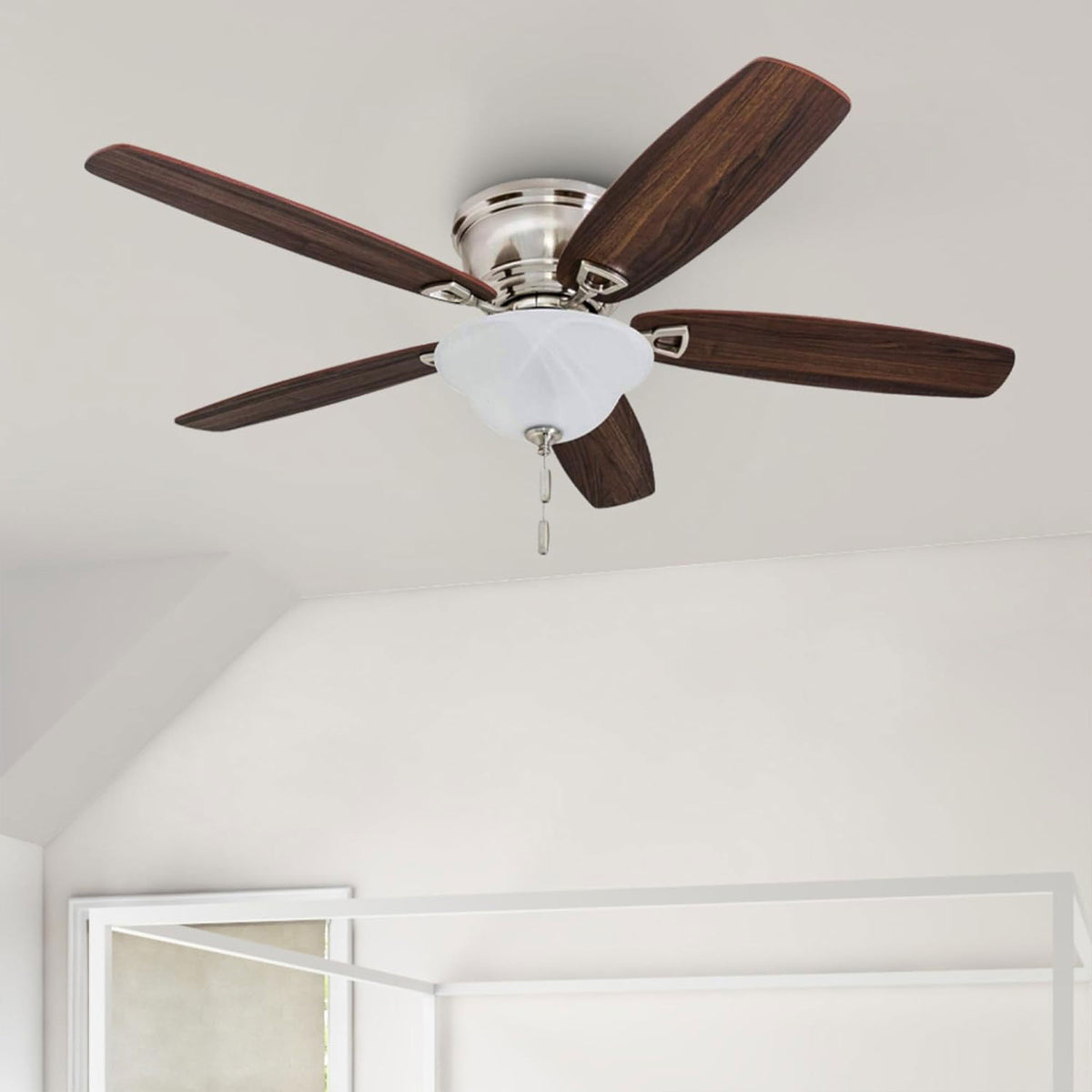 Glen Alden 52 Inch Indoor Ceiling Fan with Bowl Light, Brushed Nickel (Open Box)