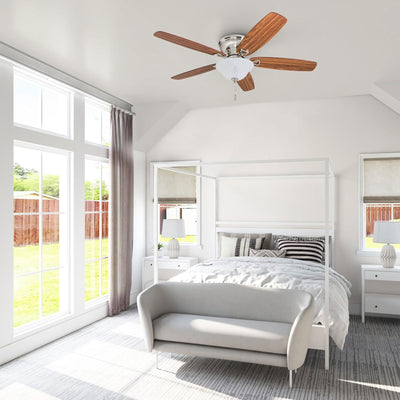 Glen Alden 52 Inch Indoor Ceiling Fan with Bowl Light, Brushed Nickel (Open Box)