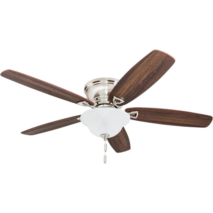 Honeywell Glen Alden 52 Inch Indoor Ceiling Fan with Bowl Light, Brushed Nickel