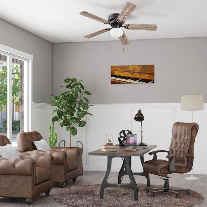Prominence Home Alvina 44" Indoor LED Ceiling Fan with Pull Chain, Bronze