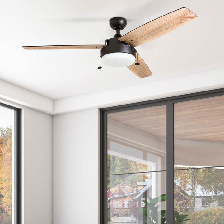 Prominence Home Statham 52" Indoor LED Ceiling Fan with Pull Chain, Espresso