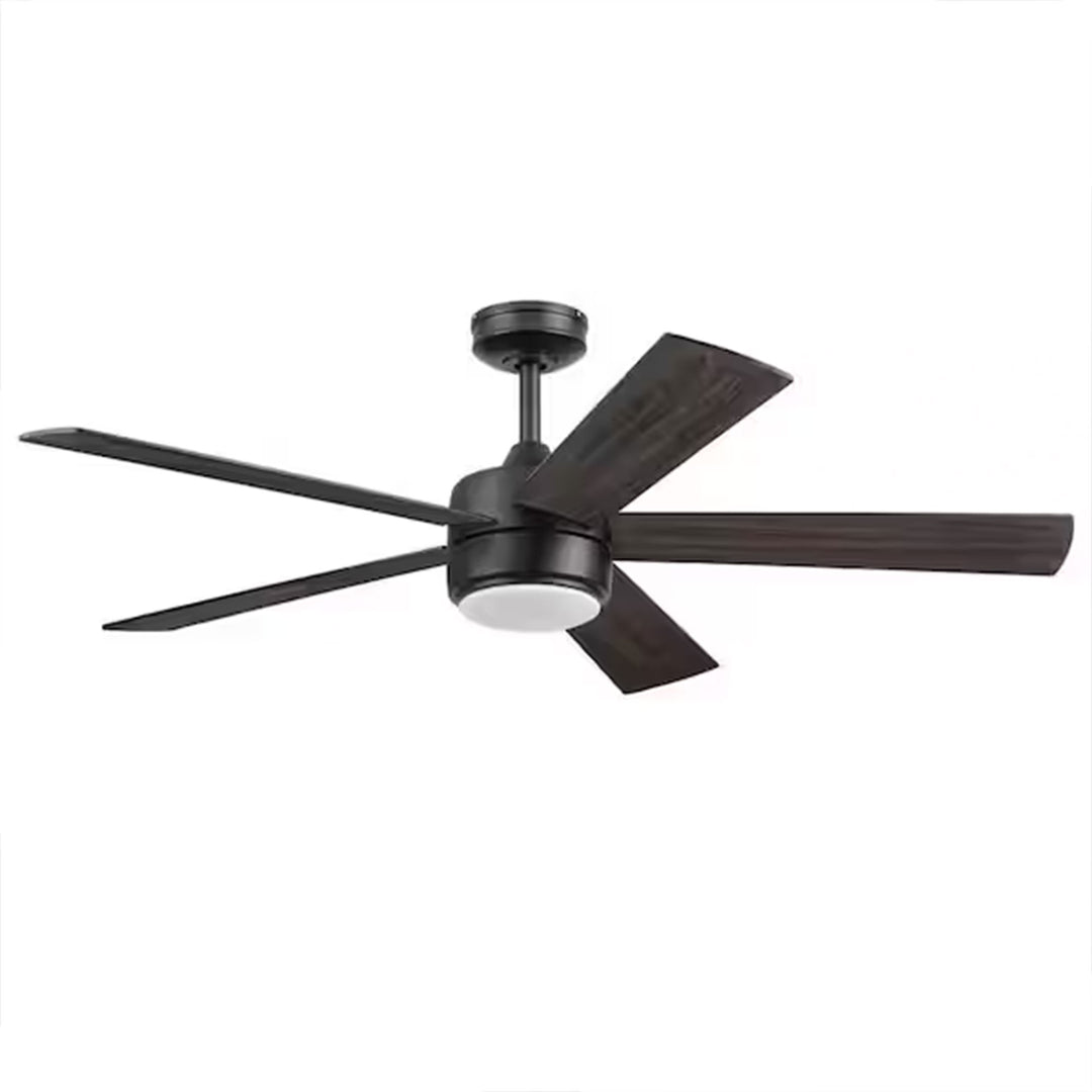 Honeywell Schilling 52" Ceiling Fan w/ Remote, & Reversible Blades, Matte Black
