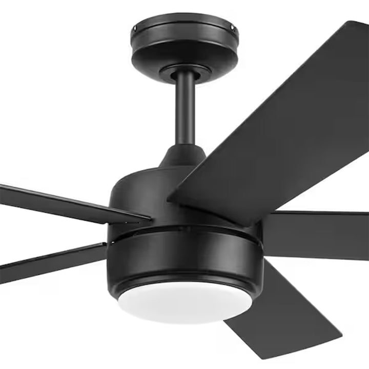 Honeywell Schilling 52" Ceiling Fan w/ Remote, & Reversible Blades, Matte Black