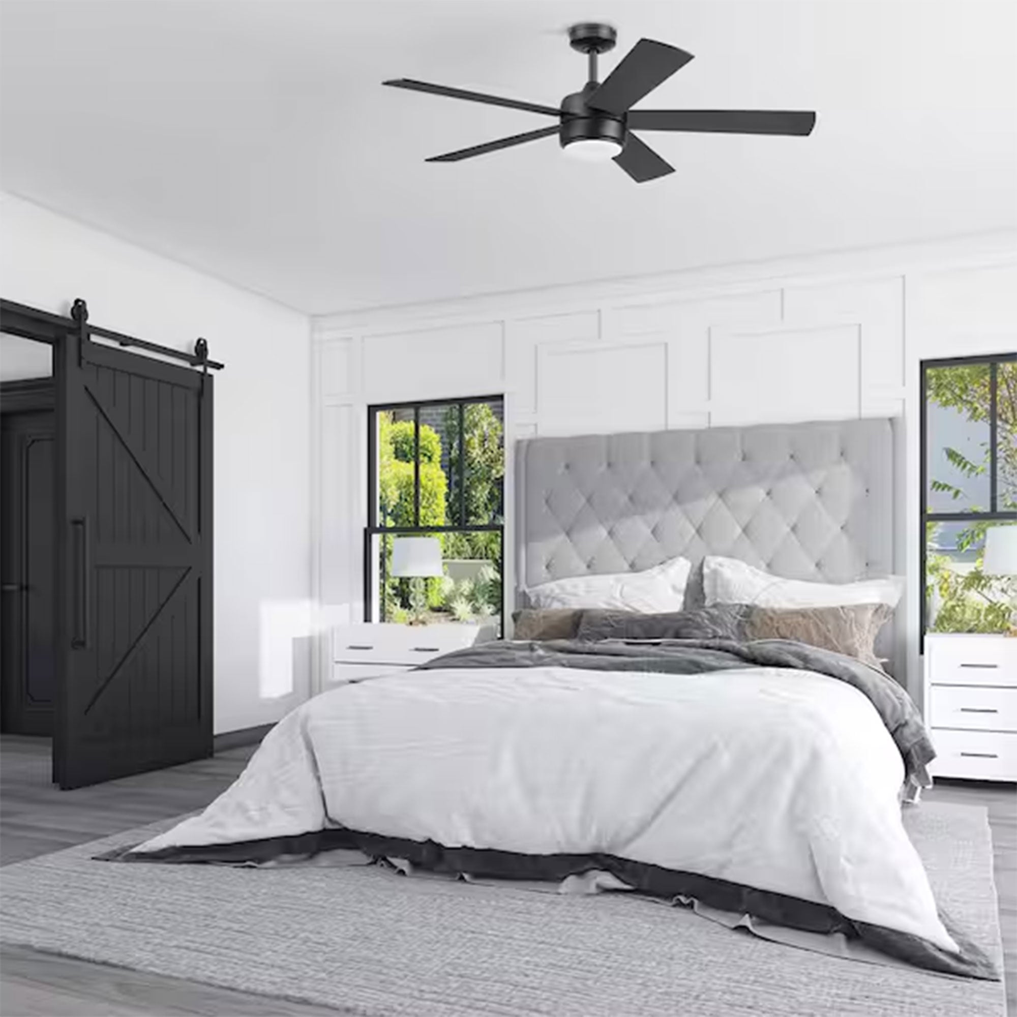 Honeywell Schilling 52" Ceiling Fan w/ Remote, & Reversible Blades, (Open Box)
