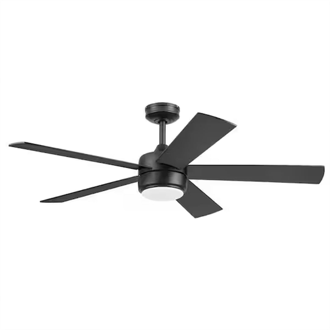 Honeywell Schilling 52" Ceiling Fan w/ Remote, & Reversible Blades, Matte Black