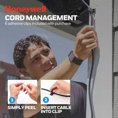 Honeywell Outdoor 18" Fan, Omni-Reach Extended Wall Mount, Swiveling, (Used)