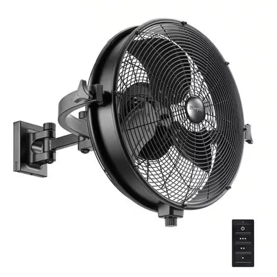 Honeywell Outdoor 18" Fan, Omni-Reach Extended Wall Mount, Swiveling, (Used)