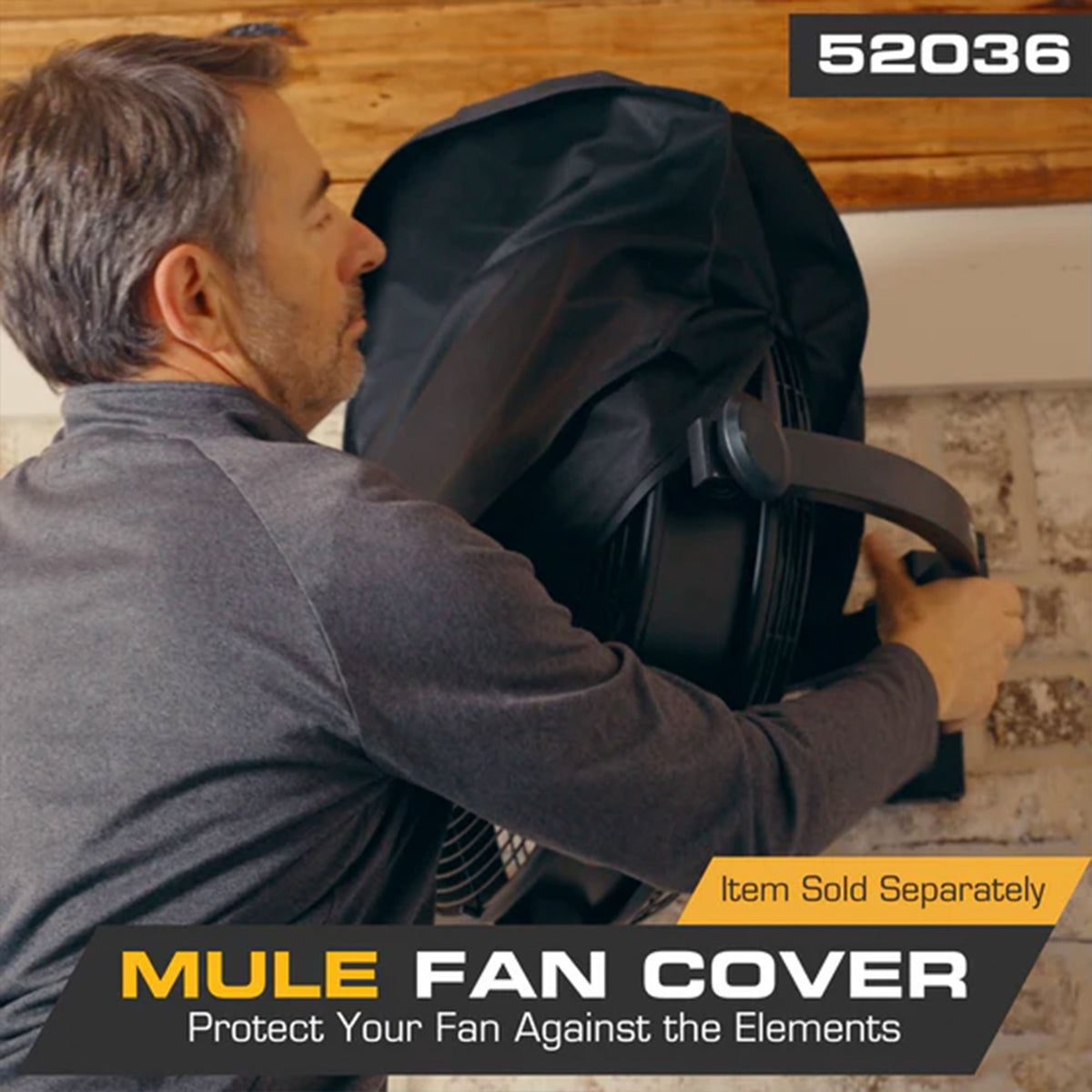Mule Outdoor Wall Fan XL 18 Inch Wet-Rated Wall Fan with 3 Speeds, (For Parts)