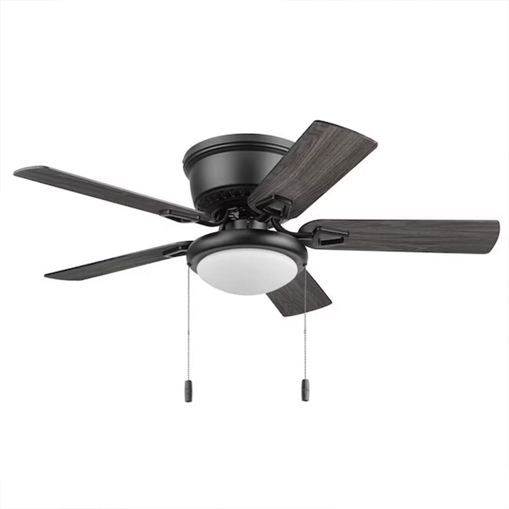 Honeywell Braystone 42 Inch Indoor LED Ceiling Fan with Pull Chain, Matte Black