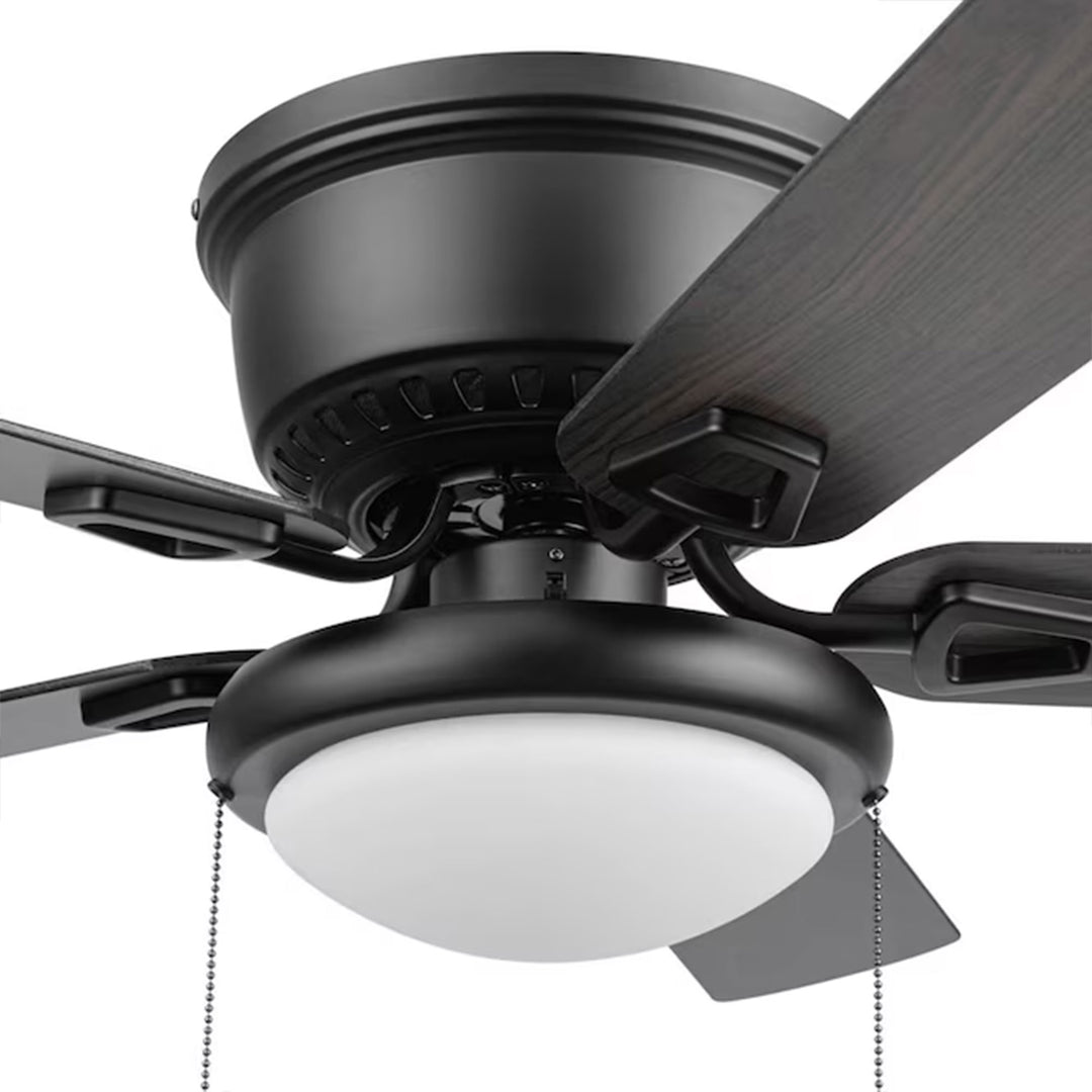 Honeywell Braystone 42 Inch Indoor LED Ceiling Fan with Pull Chain, Matte Black