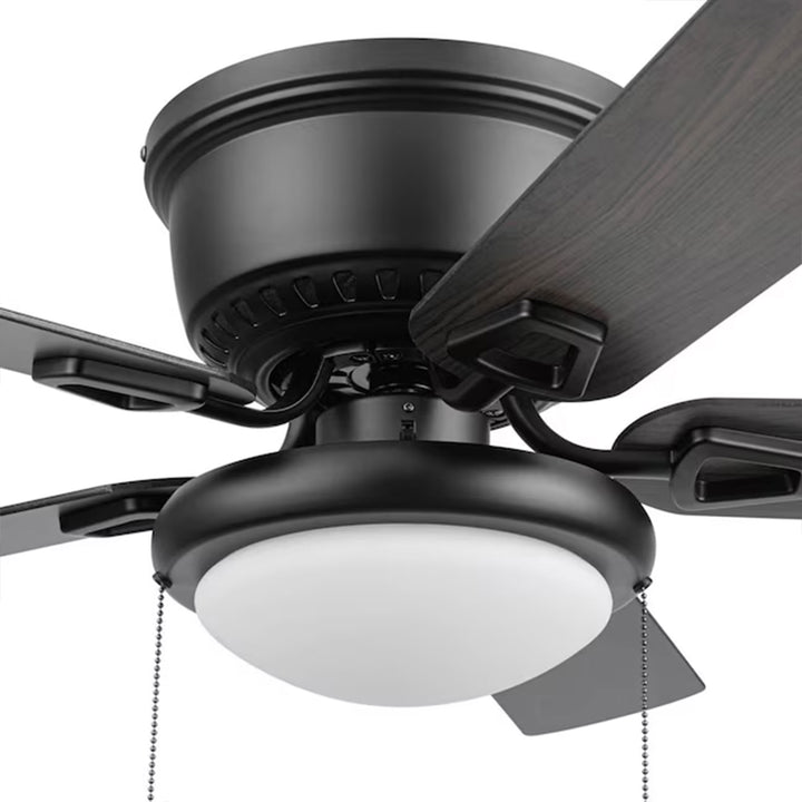 Honeywell Braystone 42 Inch Indoor LED Ceiling Fan with Pull Chain, Matte Black